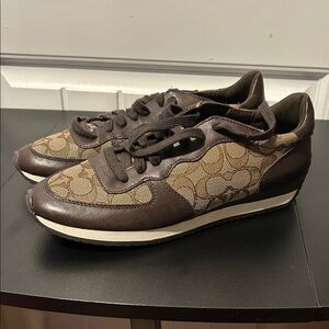 Coach Brown and Tan Sneakers